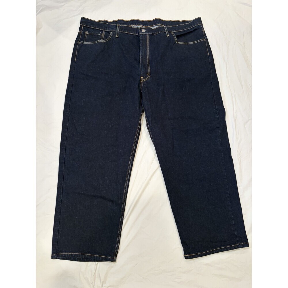Levi's 550 Jeans Men's 50x29 (Actual 48x26) Blue Dark Wash Relaxed Fit Stretch